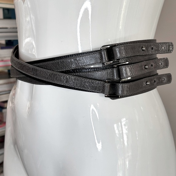 Marc Cain Leather Triple Strap Wide Waist Cincher - Picture 14 of 14